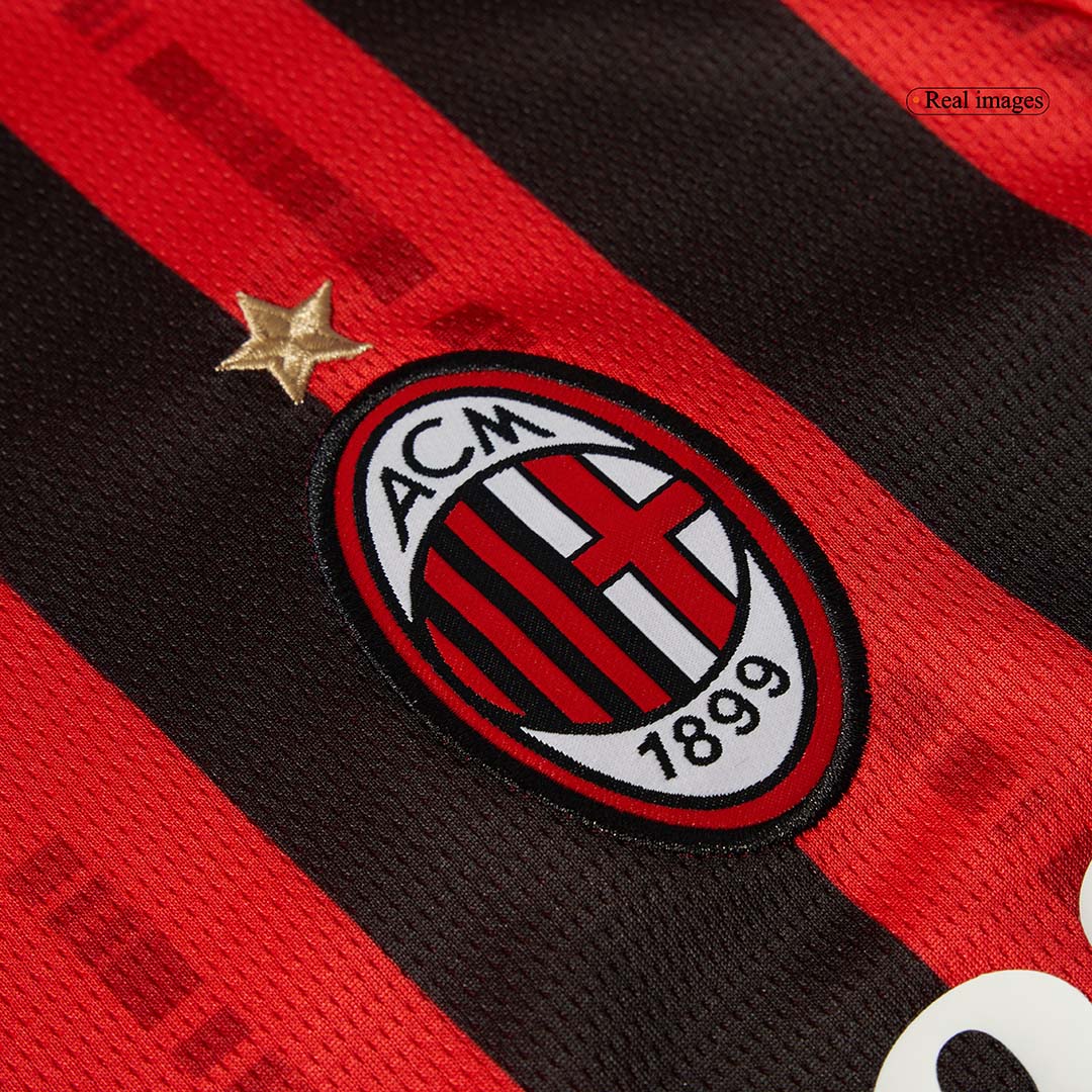 AC Milan Home Long Sleeve  Soccer Jersey 2024/25 Authentic Kit