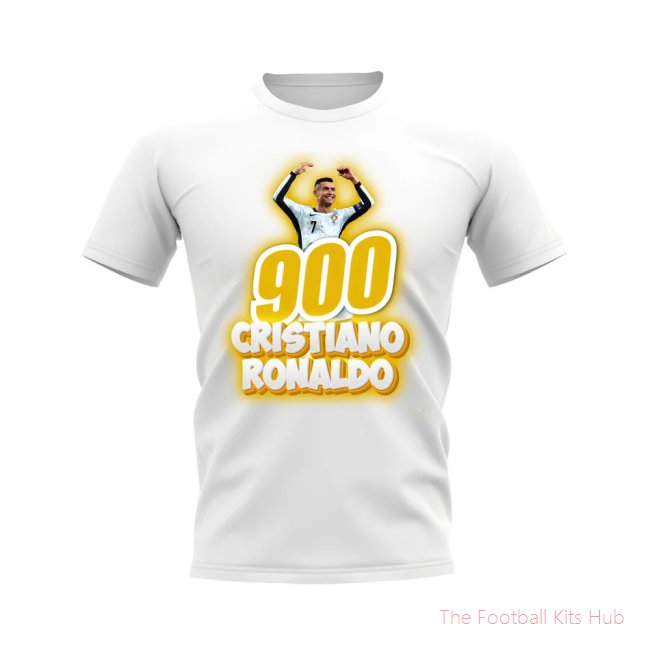 Cristiano Ronaldo 900 Career Goals T-Shirt (White)