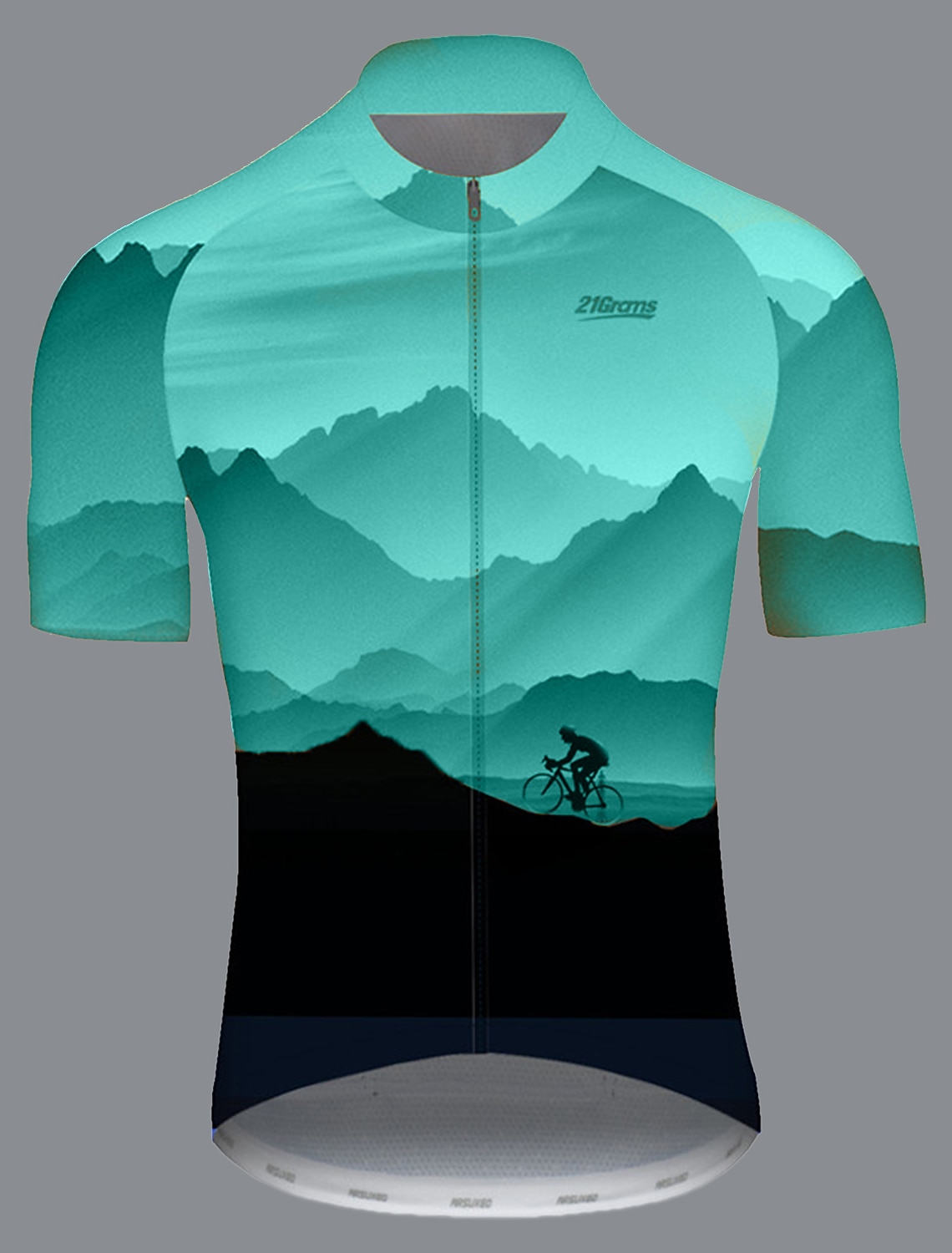 21Grams Men's Cycling Jersey Short Sleeve Bike Jersey 3 Rear Pockets Reflective Strips Gradient Top Summer Bike wear Mountain Bike Shirt Sports Cycling Clothing Breathable Quick Dry Moisture Wicking