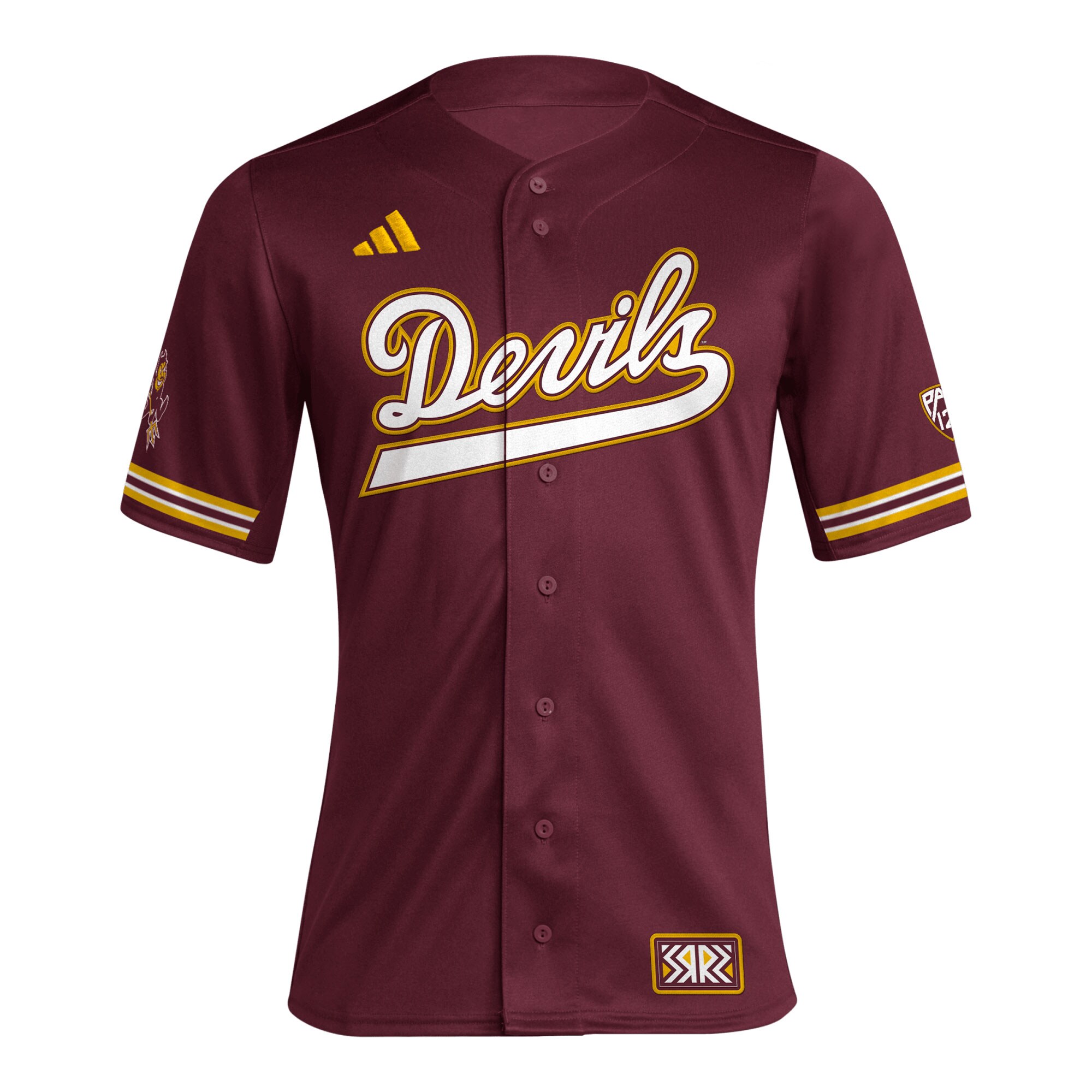 [DDG] Arizona State Sun Devils Reverse Retro Replica Baseball Jersey - Maroon