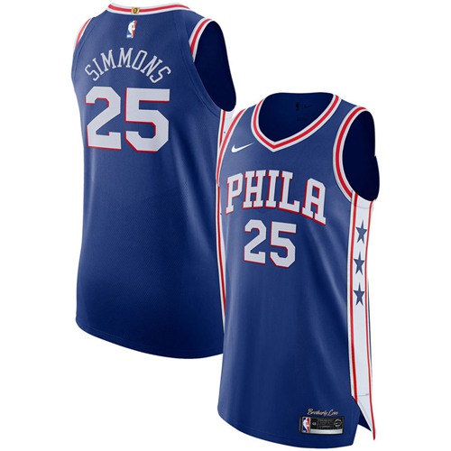 Blue PHI Philadelphia 76ers #25 Nike High-Quality Jersey Game Day Wear
