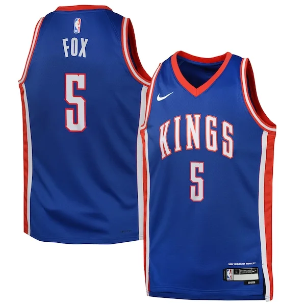 De'Aaron Fox SAC Swingman Jersey - superior trendy - Blue game-day