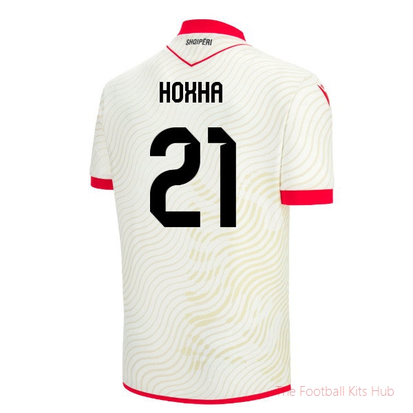 2026-2027 Albania Away Shirt Hoxha #21 Match Kit - Soccer Jersey
