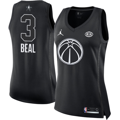 WAS #3 Bradley Beal Superior 2018 Icon NBA Jersey - Black Swingman