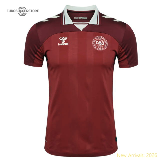Top Denmark 2025-2026 Official Home Jersey Moisture-management