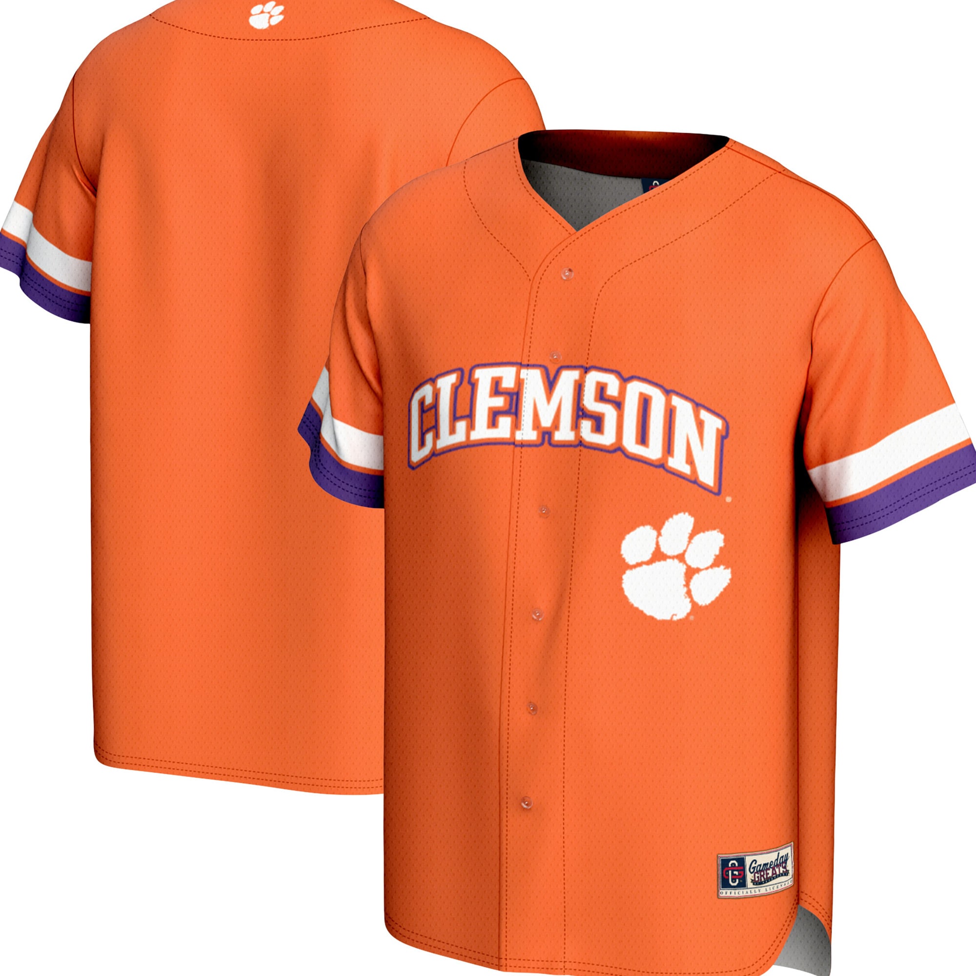 [NJP] Clemson Tigers GameDay Greats Spirit Baseball Jersey - Orange