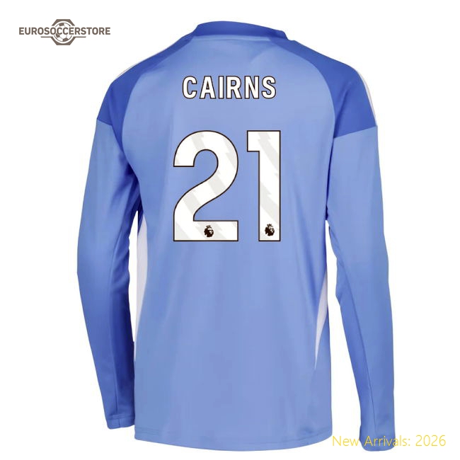2025-2026 Leeds Home Long Sleeve Goalkeeper Shirt (Blue) - Kids (Cairns 21)