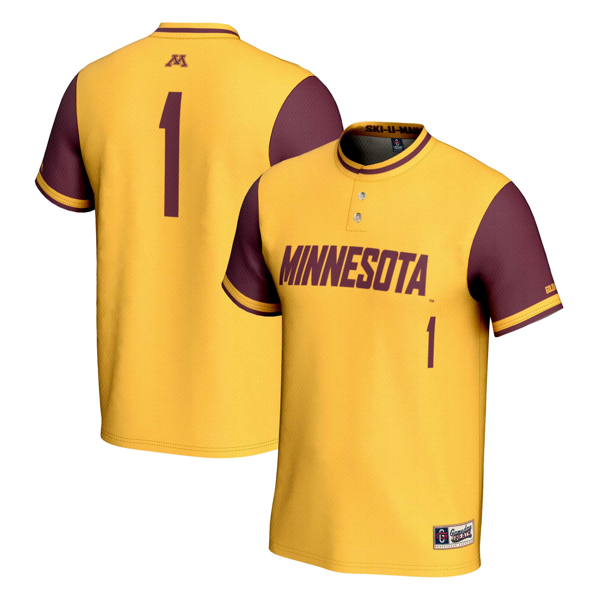 [NJP] Minnesota Golden Gophers GameDay Greats Youth Lightweight Softball Jersey - Gold