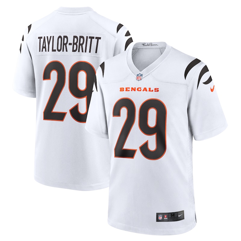 None Cam Taylor-Britt Cincinnati Bengals Bold Authentic Jersey