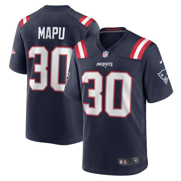 Men's New England Patriots Marte Mapu Nike Navy Team Game ...