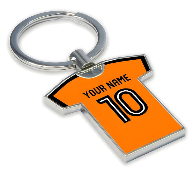 Personalised Wolves Football Top Key Ring