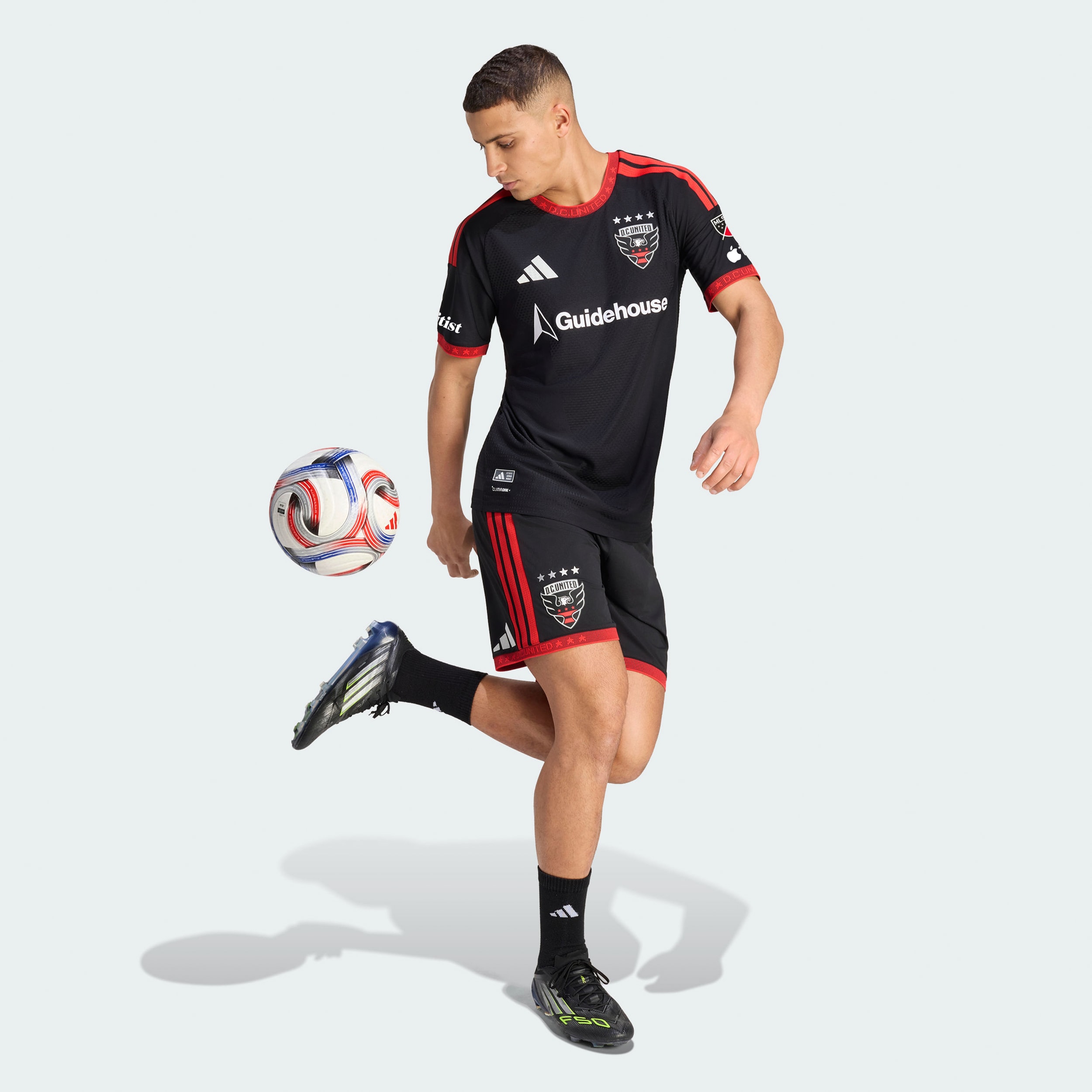 [SJH] D.C. United 2026 Black-and-Red Kit On-Field Authentic Patch Jersey - Black