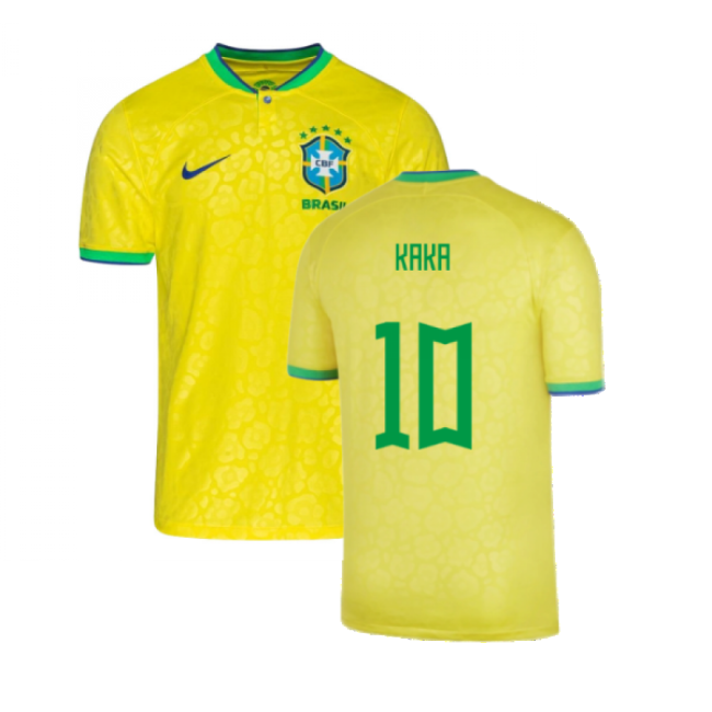 Kids Premium Brazil 2022-2023 Home Shirt (Kaka 10)