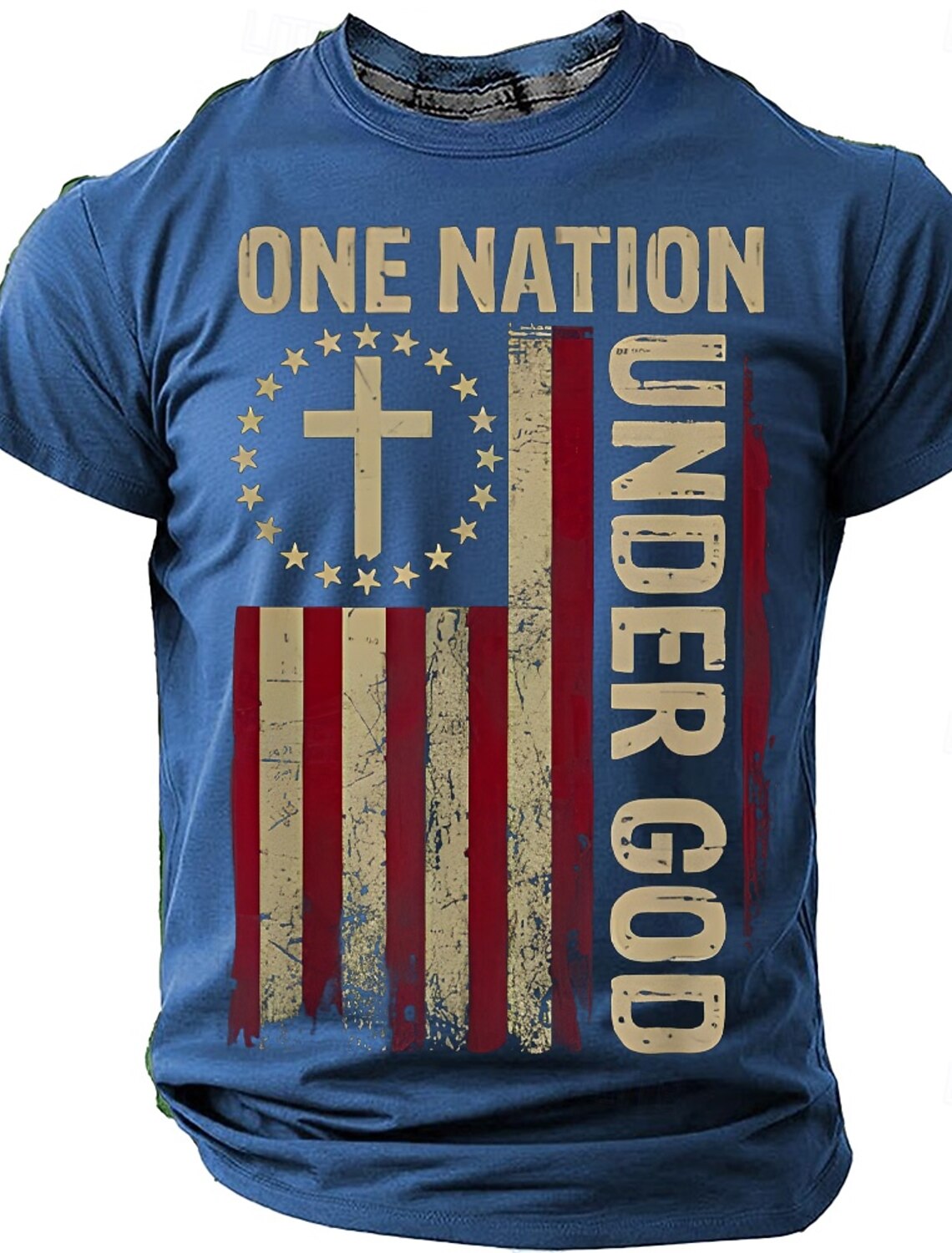 Men's American US Flag America's 250th Anniversary T Shirt Short