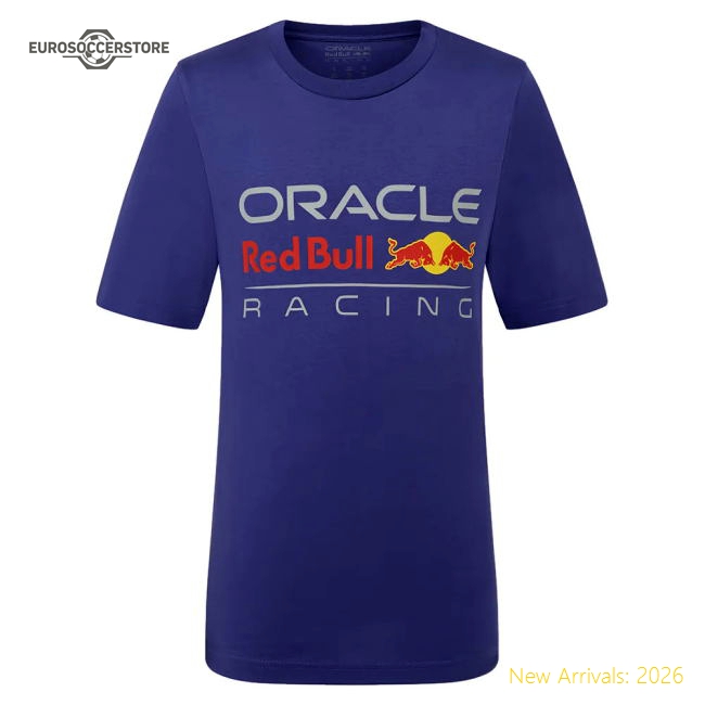 2025 Red Bull Racing Large Front Logo Tee (Skipper Blue) - Kids