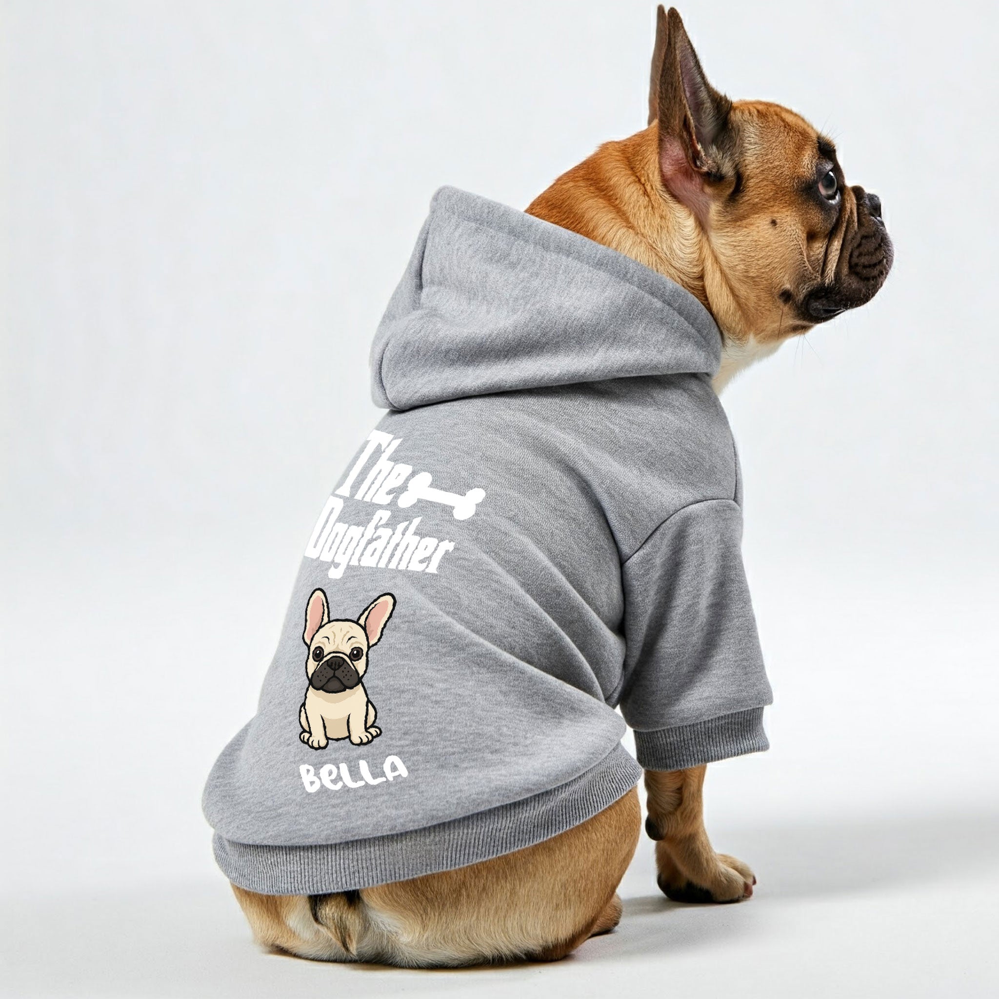 French Bulldog The Dogfather Personalized French Bulldog Hoodies With