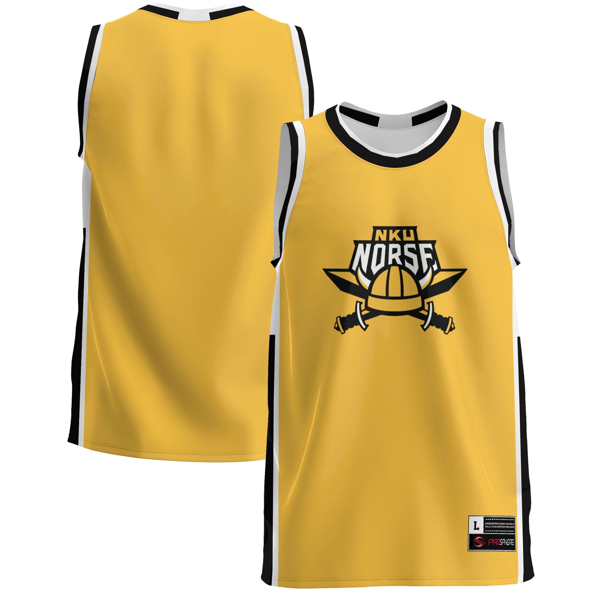 [NJP] Youth Northern Kentucky University Norse GameDay Greats Lightweight Basketball Jersey - Gold
