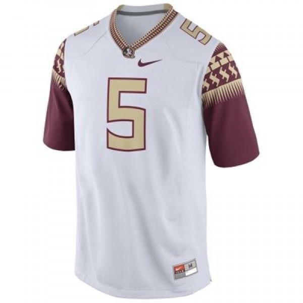 Youth Florida State Seminoles (FSU) #5 Jameis Winston White 2014 Nike Jersey