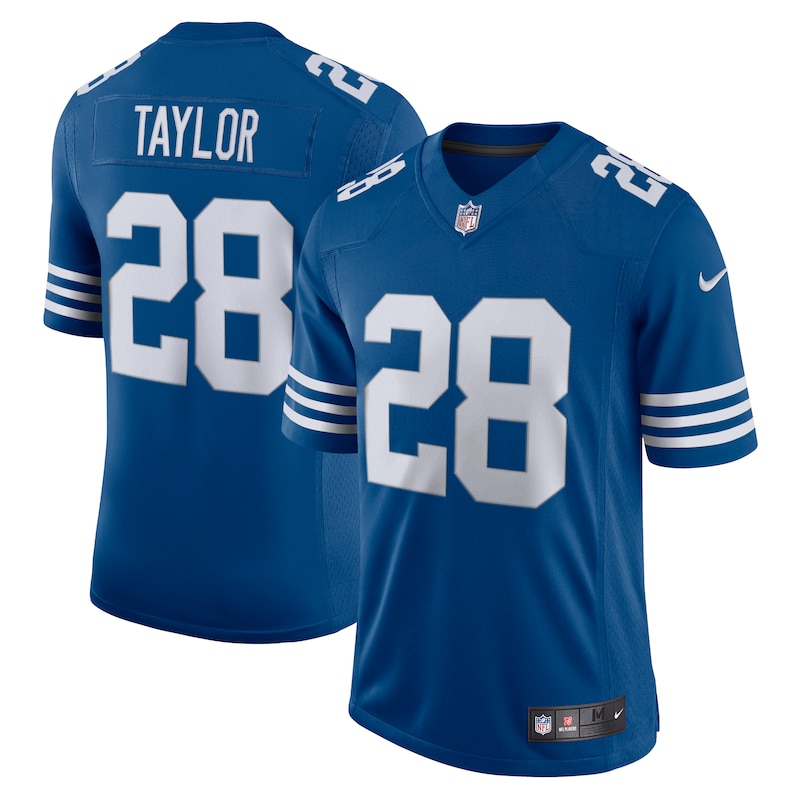 None Mens Nike Jonathan Taylor Royal Indianapolis Colts Iconic Game...