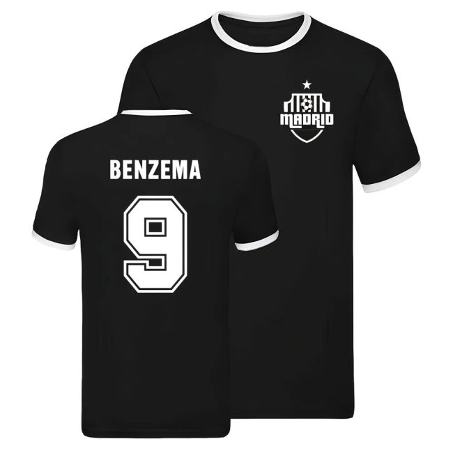 Real Madrid Sleek Football Shirt (Karim Benzema 9) Moisture Wicking