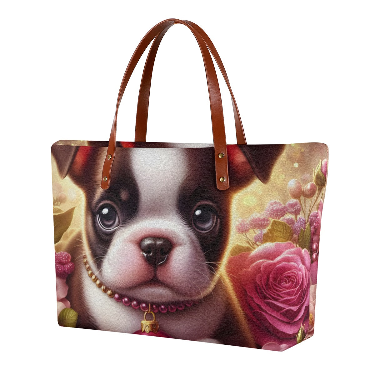- Comfortable Women's Tote Bag For Boston Terrier Lovers Winter Wear
