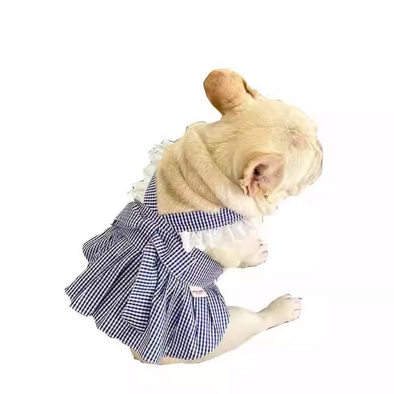 Everyday Tartund Frenchie Summer Plaid Skirt – Breathable Cotton Dog ...