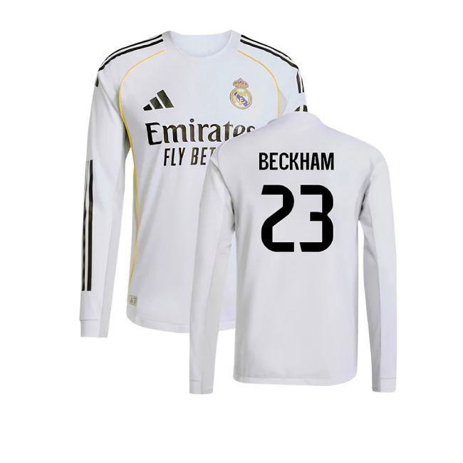 2025-2026 Real Madrid Home Football Shirt (Beckham 23) Lightweight