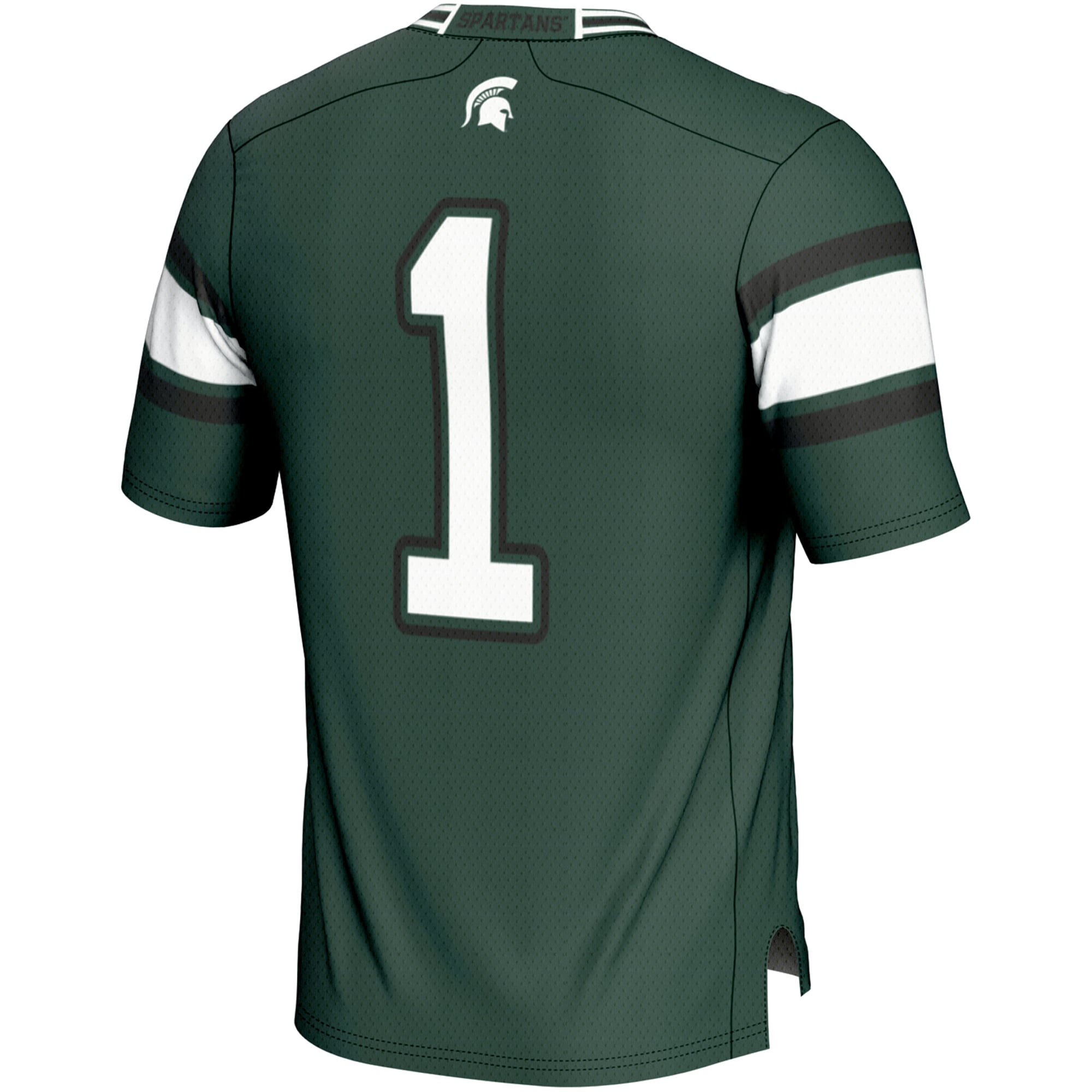 Men's #1 Green Michigan State Spartans Endzone Football Jersey