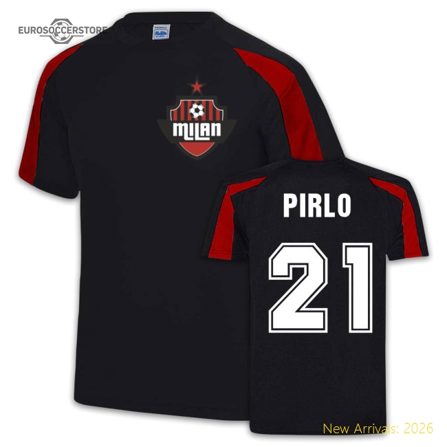 Pirlo Ac Milan Sport Training Football Jersey (black) - Official Design