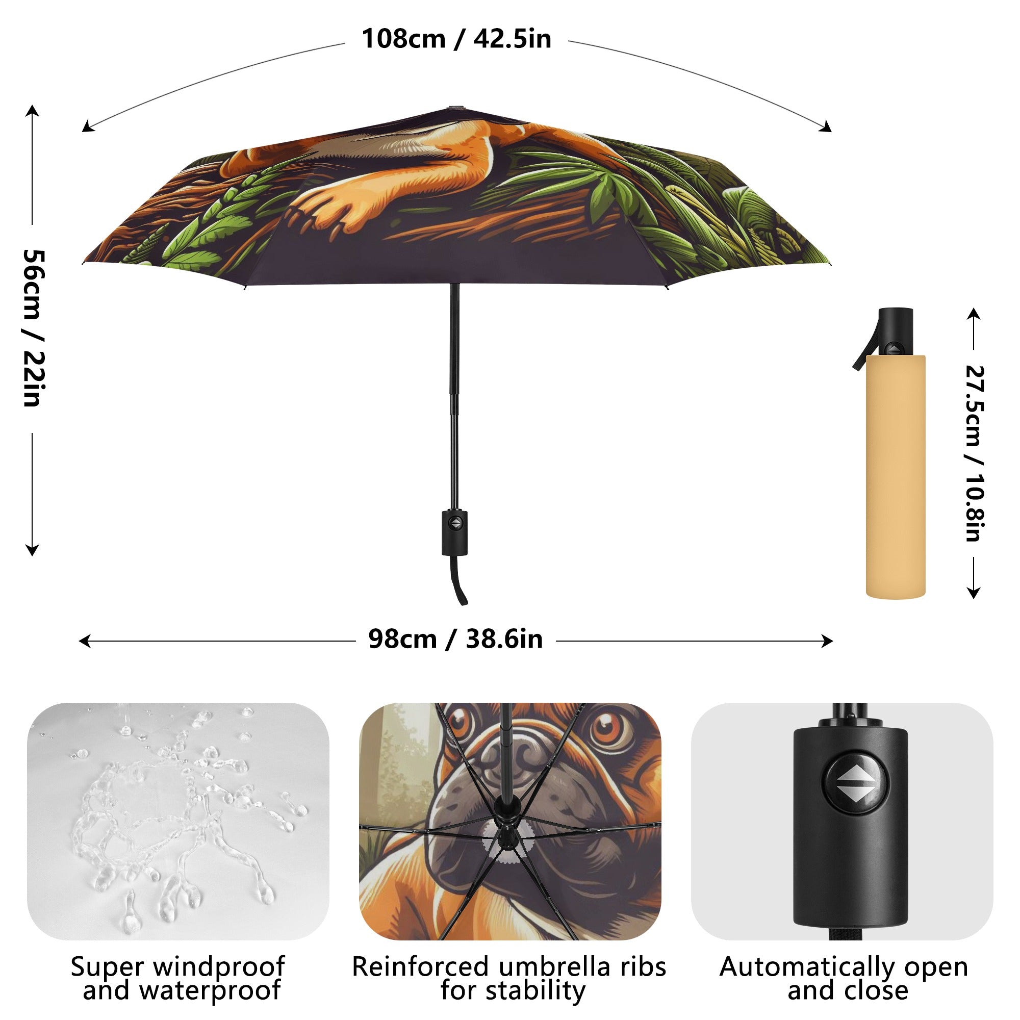 Non-slip Willow - French Bulldog Umbrella Paw Protection