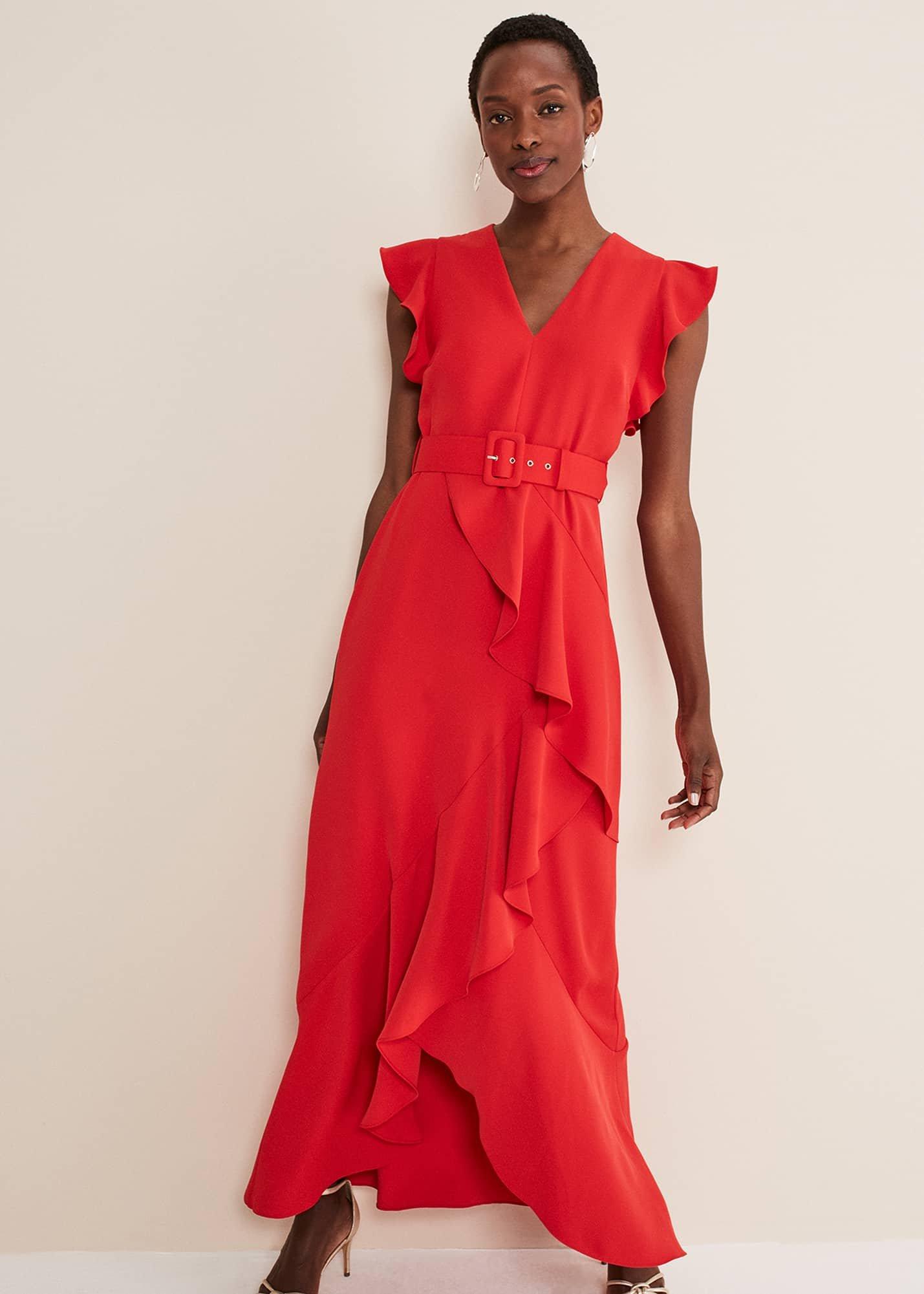 Phoebe Frill Maxi Dress