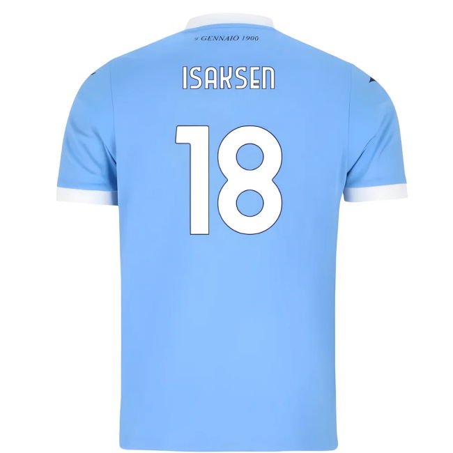 2025-2026 Lazio Home Official Licensed Shirt (Isaksen 18)