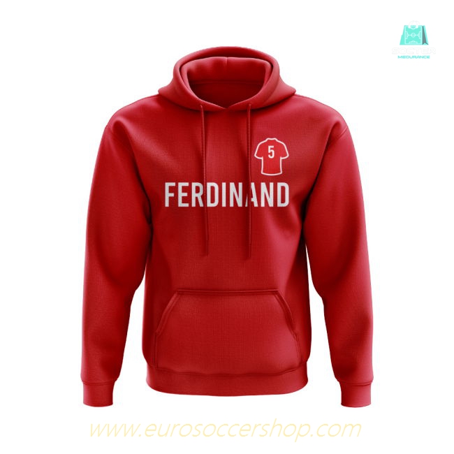 Rio Ferdinand Man United Number Hoody (Red)