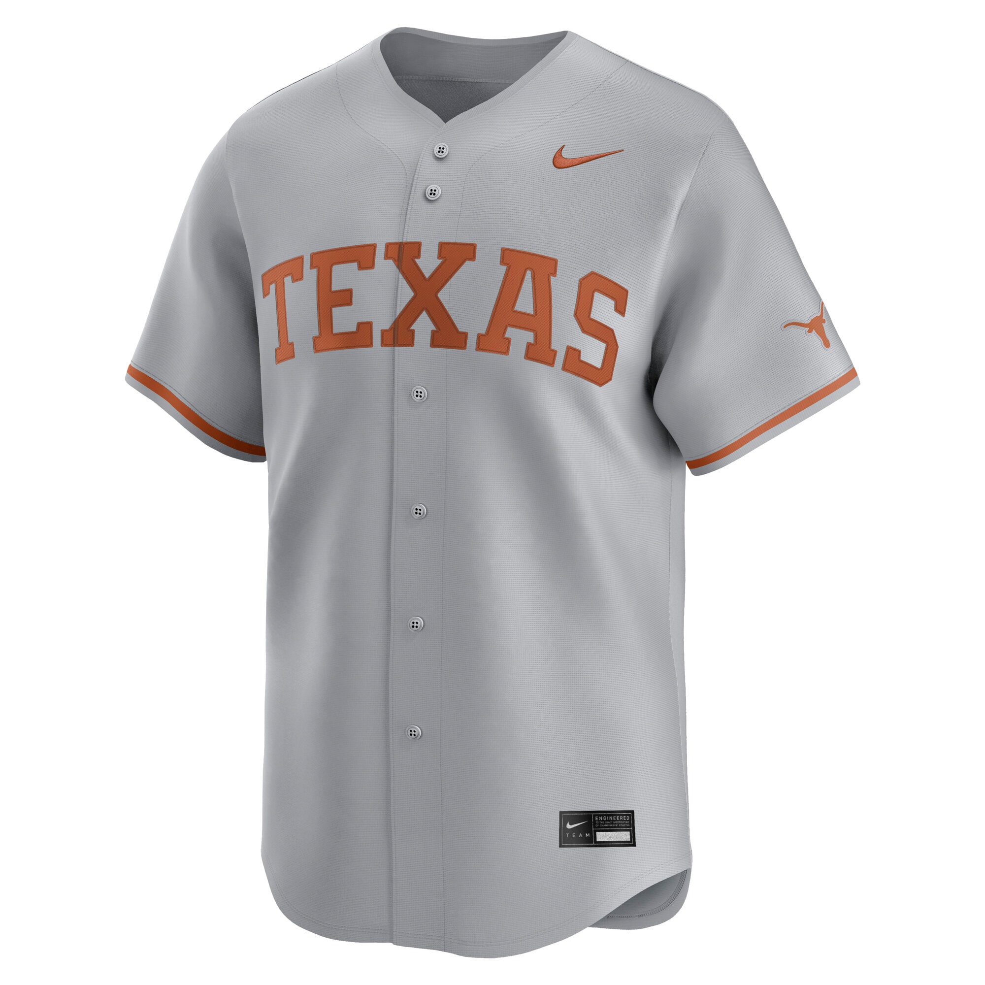 [DDG] Texas Longhorns Alternate Limited Baseball Jersey - Gray