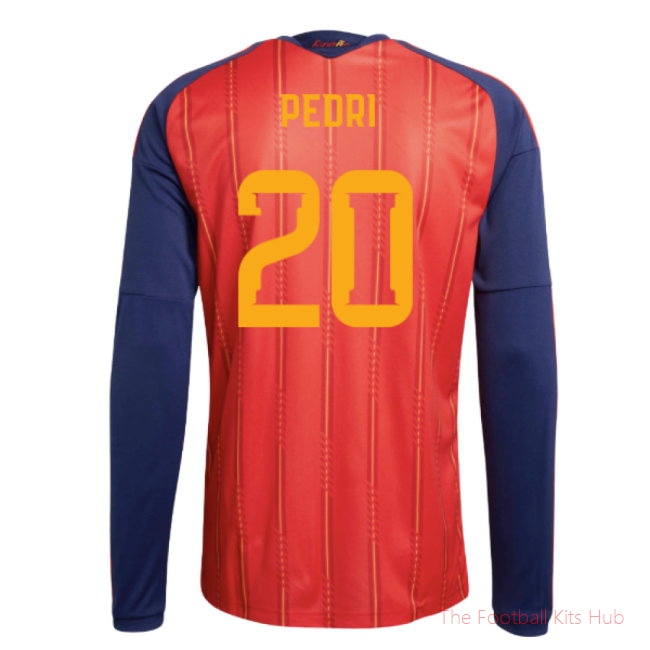 [JED] 2026/27 Spain Long Sleeve Home Shirt (Pedri 20)