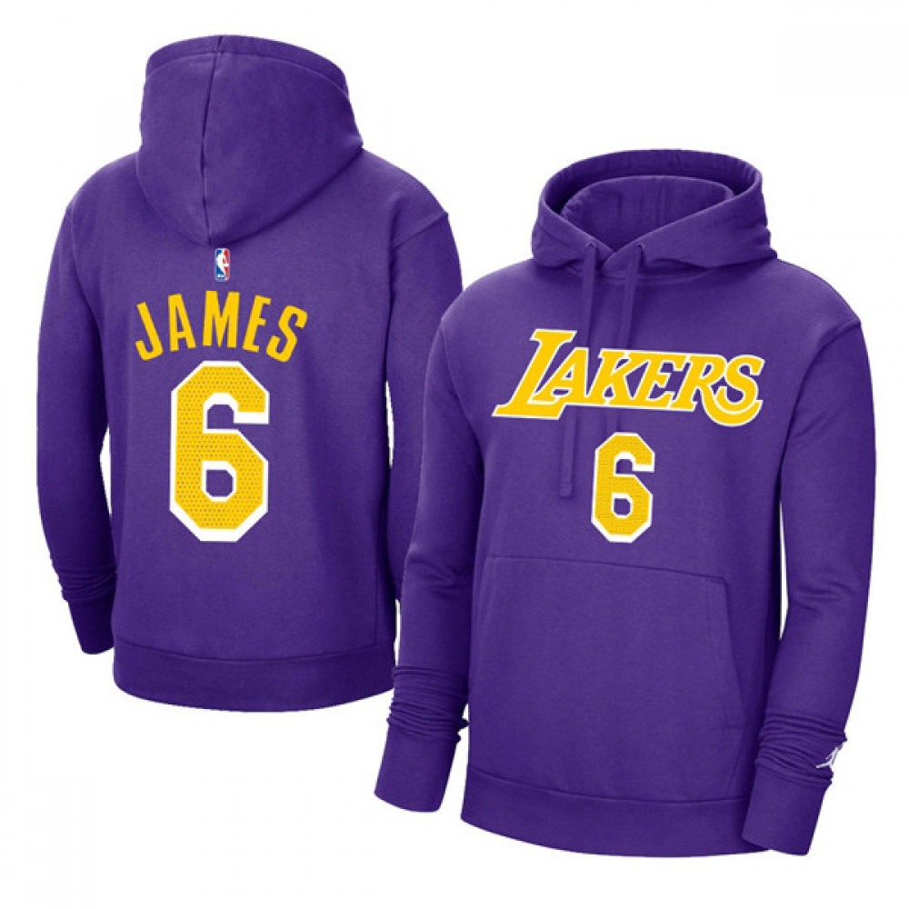 Exclusive Men's LA Lakers #6 LeBron Purple Basketball Jersey
