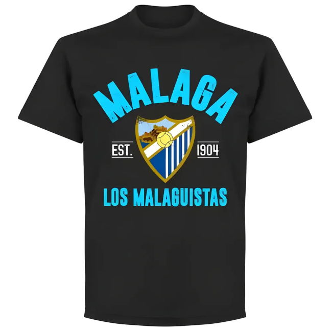 Malaga Established T-Shirt - Black Jersey - Match - Authentic- MatchReady