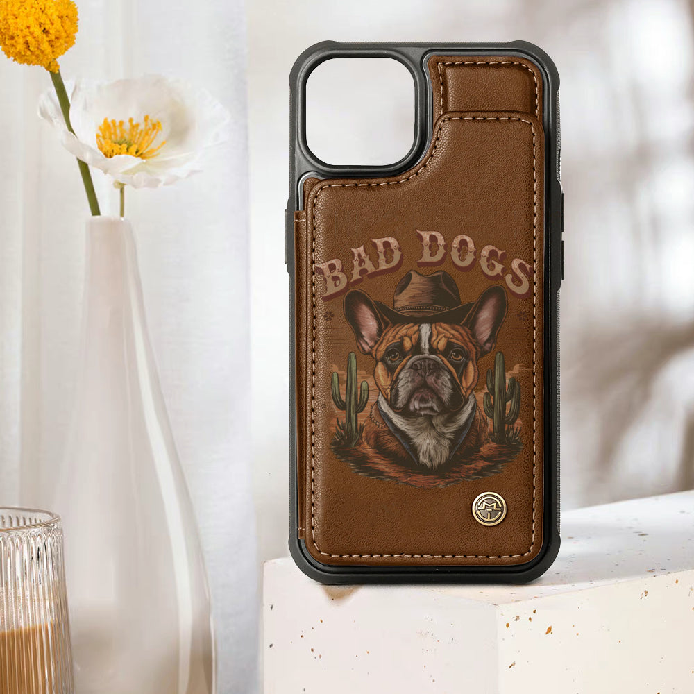 Frenchie-Fan Jack - Leather Wallet Case For For Iphone & Samsung for ...