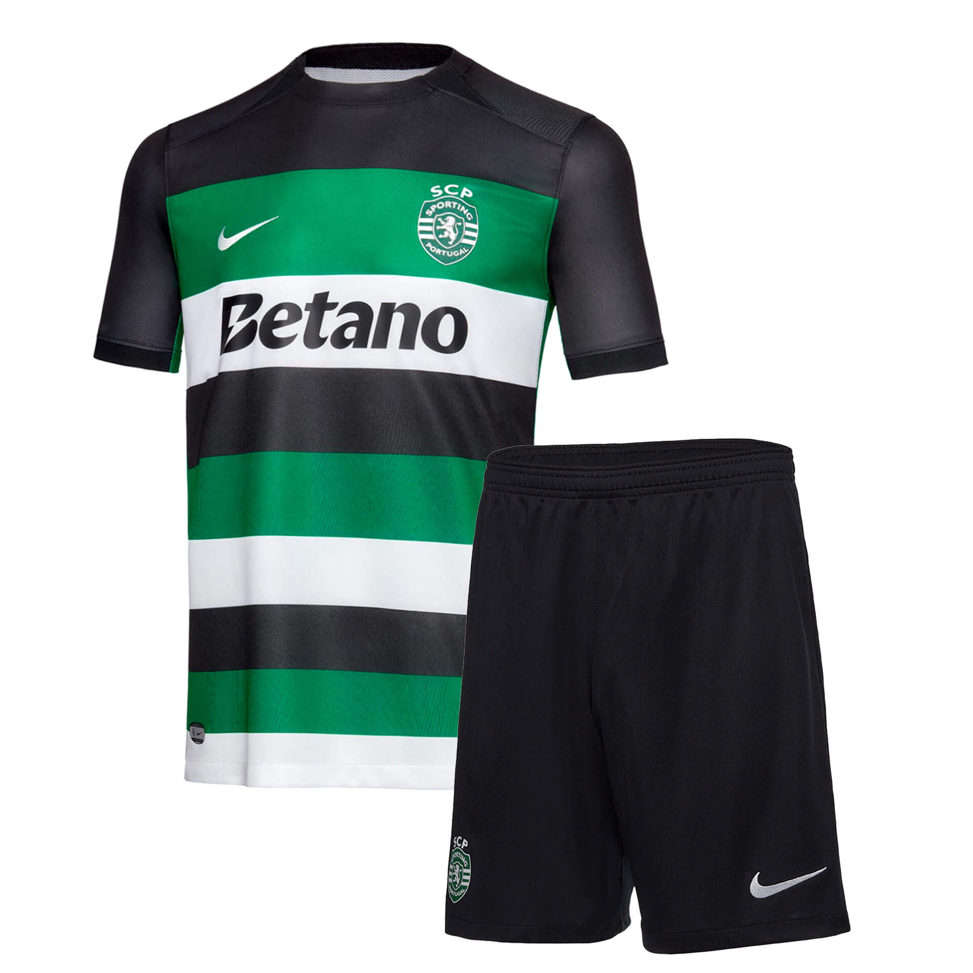 Kids Sporting Lisbon 2425 Home Football Kit ShirtShorts - Official