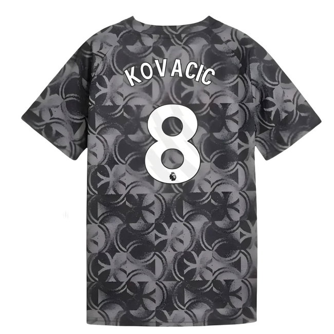 2025-2026 Man City Warm Up Jersey (Black) - Kids (Kovacic 8)