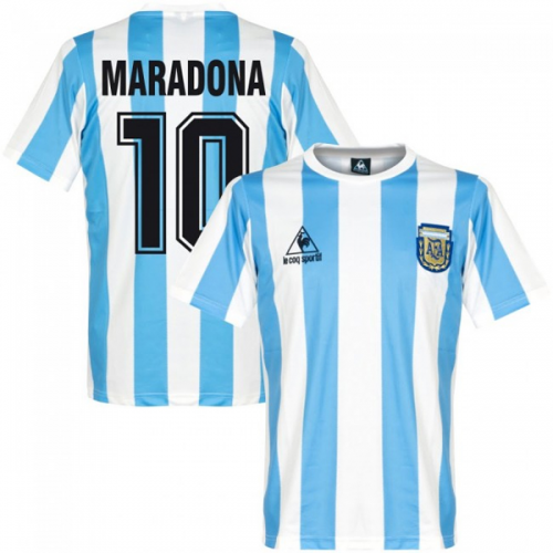 Quick Dry 1986 Argentina Retro Home 10 MARADONA Soccer Shirt Jersey