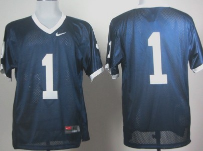 premium Men's None Navy Blue #1 Blue 2024 Football Jersey stitched