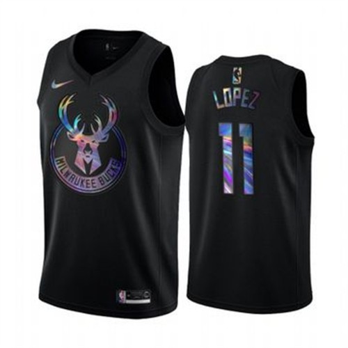 Black Nike Milwaukee Bucks #11 Bucks Jersey - Performance Fabric