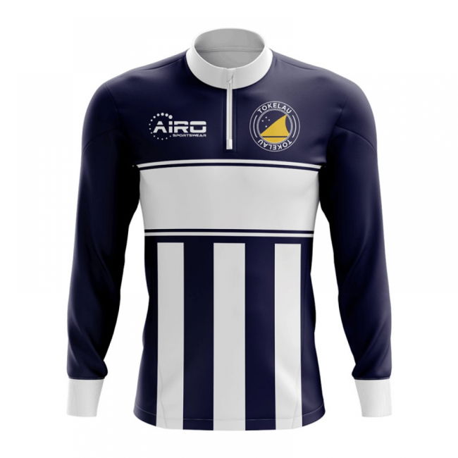 Kit Tokelau Concept Football Half Zip Midlayer Top (Navy-White)