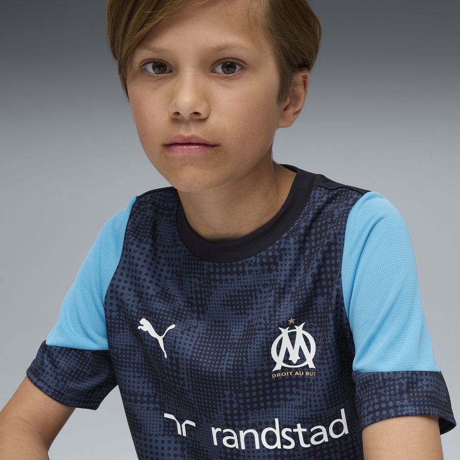Marseille Training T Shirt New Navy/bleu Azur Kids