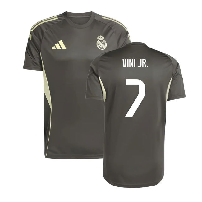 2025-2026 Real Madrid Training Jersey (Utility Grey) (Vini Jr. 7) -...
