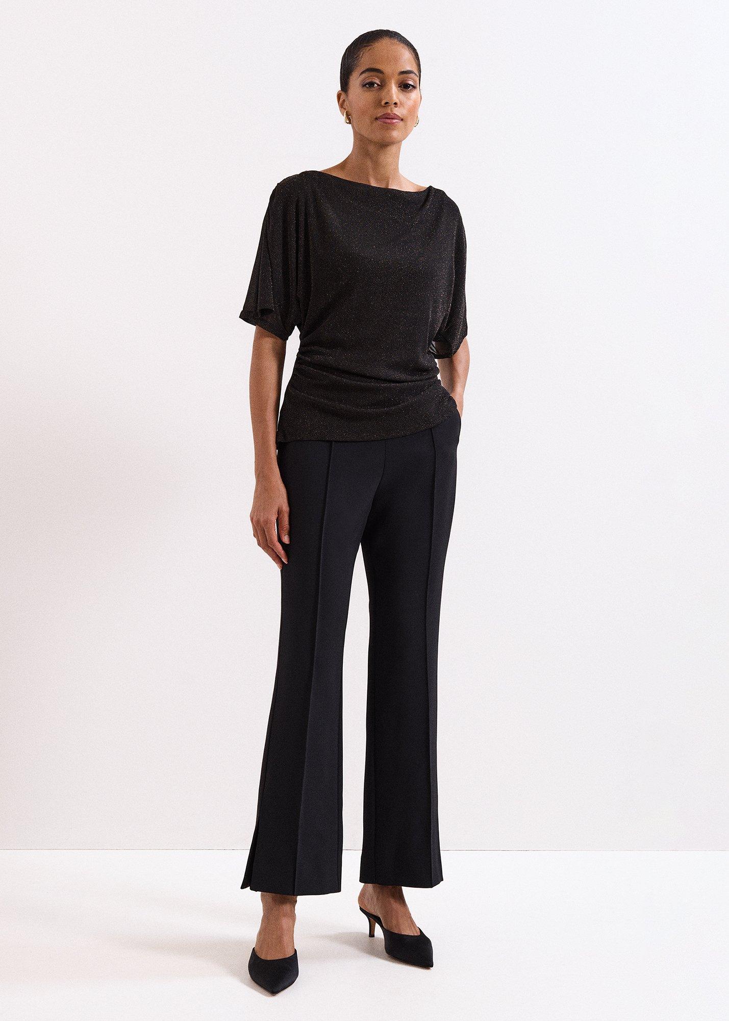 Martha Gold Shimmer Draped Top