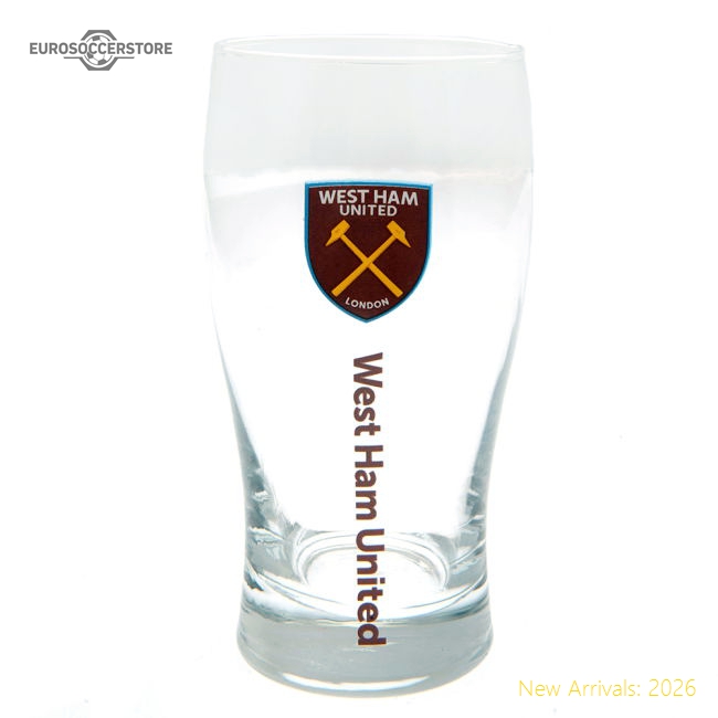 Authentic West Ham United Fc Tulip Pint Glass - Premium Quality Baby
