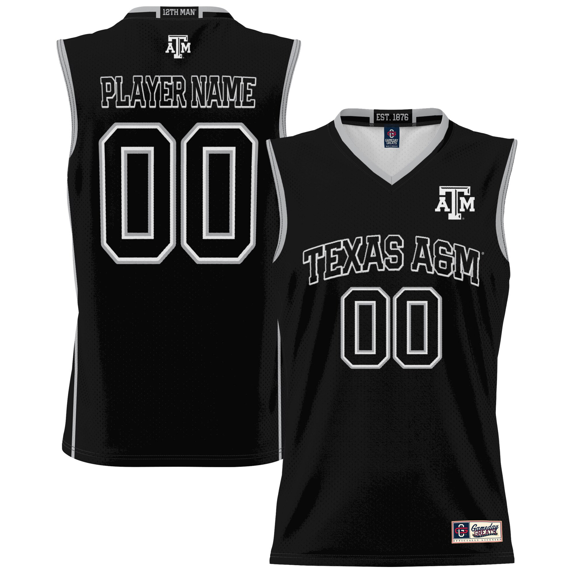 [DDG] Texas A&M Aggies GameDay Greats Youth NIL Pick-A-Player Lightweight Women's Basketball Jersey - Black