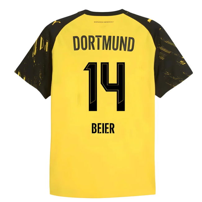Authentic 2025-2026 Borussia Dortmund Home With Retro Design -
